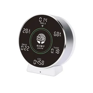 Portable Indoor Air Quality Monitor Smart Home Products CO2 Meter PM2.5 Detector Wifi Zigbee PM10 PM2.5 Sensor TVOC Detector