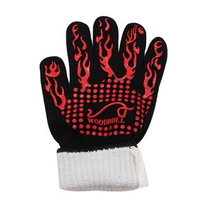 Guantes Resistentes al Calor para Asar con Agarre de Silicona, Guantes Anti-Quemaduras para Barbacoa, Manoplas de Cocina de Algodón y Silicona para Hornear y Cocinar - Product Image 4