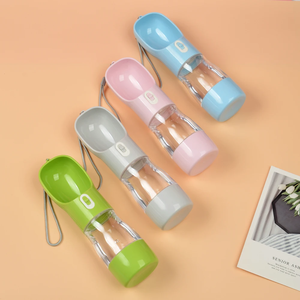 Distributeur d'eau portable pour chien 2 en 1, gamelle pour nourriture et eau pour animaux de compagnie, pour promenades et randonnées en plein air, pour petits chiens et chats - Product Image 4