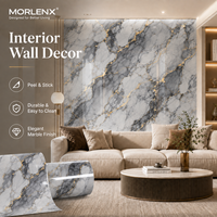 Papier peint en mousse PVC gris or marbré MORLENX, autocollant, à coller et à décoller, pour projets d'intérieur