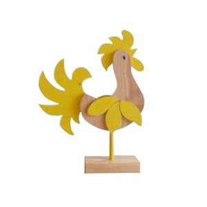<strong>EASTER</strong> WOODEN ROOSTER HEN CHICK DECORATION <strong>ORNAMENT</strong> - Product Image 3