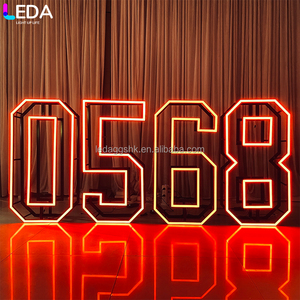 LEDA Outdoor Event Part Customized Foldable RGB <b>Marquee</b> Numbers <b>Light</b> Up Letter Sign for Wedding - Product Image 4