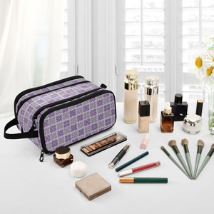 Hawaiian Custom Purple Puakenikeni Quilt Portable <b>Makeup</b> <b>Case</b> Large Capacity Zipper Toiletry Skincare Cosmetic Bag for Women - Product Image 6