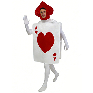 Juego de Cartas de Póquer As de Corazón/Picas para Juego de Roles - Disfraz Divertido para Parejas, Fiesta, Halloween - Product Image 6