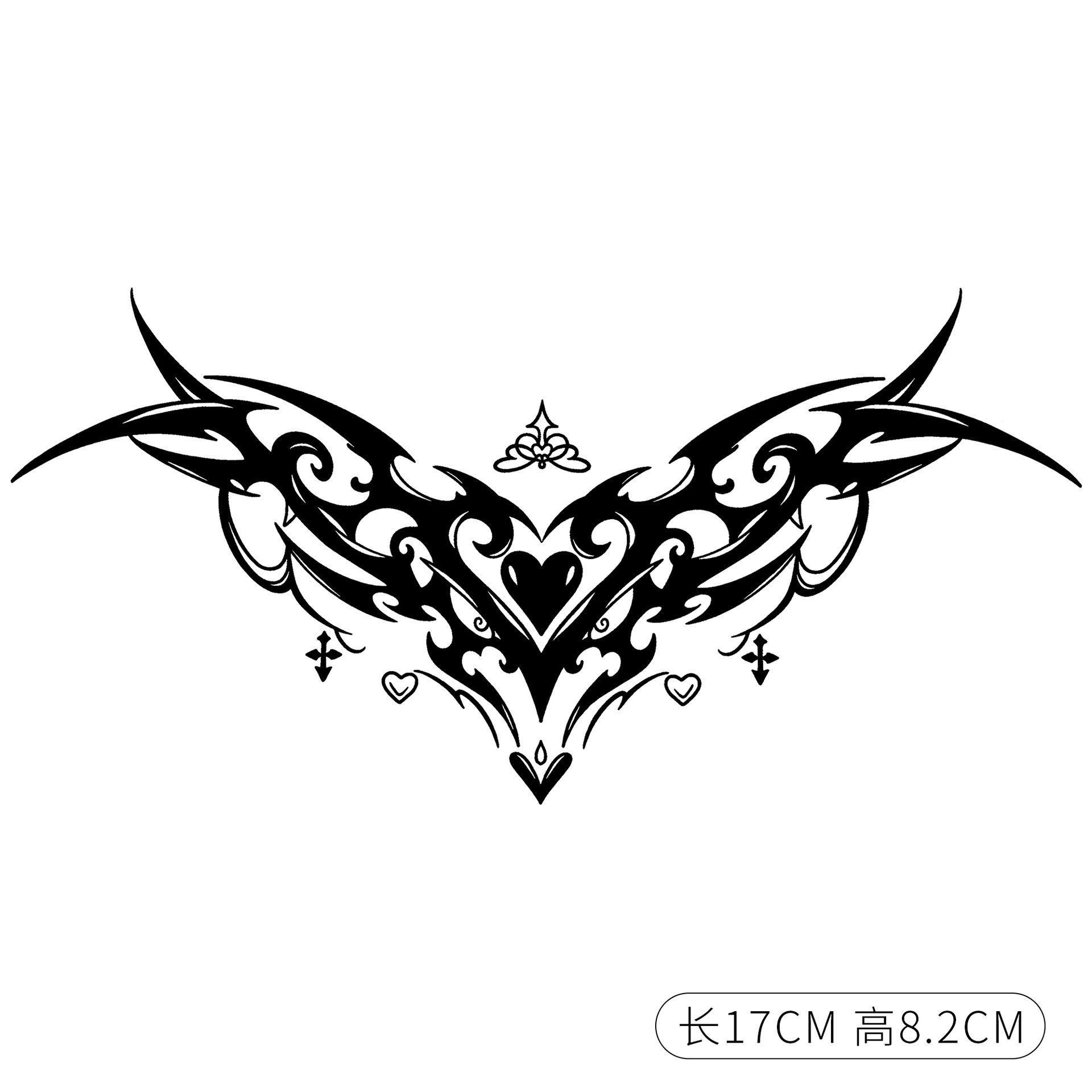 D succubus tattoo sticker