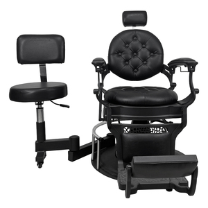 Base Multifuncional Ajustable de Acero Inoxidable para Silla de Barbería Moderna - Product Image 1