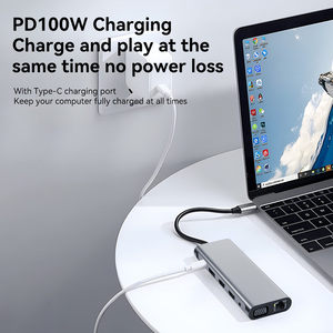 Loại C HUB tw13a 13 trong 1 <span class=keywords><strong>USB</strong></span> C HUB PD 100W dp 4K12 0Hz/8k30hz HD-<span class=keywords><strong>M</strong></span> * 2i â<span class=keywords><strong>m</strong></span> thanh VGA rj451000m USB3.0 * 3 SD/TF Loại C data3.0 - Product Image 5