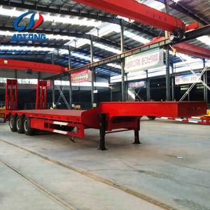 60 Ton Lowboy Aanhangwagen 3 Assen Graafmachine Drager Vrachtwagen Laag Bed Aanhangwagens <span class=keywords><strong>China</strong></span> Fabriek Semi Vrachtwagen Aanhangwagen Te Koop - Product Image 3