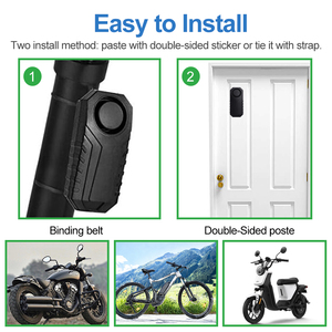 Alarma de Seguridad Inalámbrica <span class=keywords><strong>2026</strong></span>, Sensor de Vibración de 113dB, Resistente al Agua IP55, con Control Remoto para Ventanas, Puertas y Hogar, Alarma Antirrobo - Product Image 3