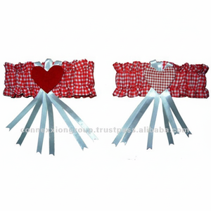 Accessoire élégant de robe de jarretière de mariage de coeur de feutre de laine à la mode - Product Image 1