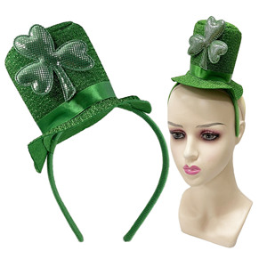 Serre-tête décoratif pour la fête de la Saint-Patrick avec trèfle, accessoire de cheveux vert irlandais, cadeau, accessoires de fête - Product Image 3