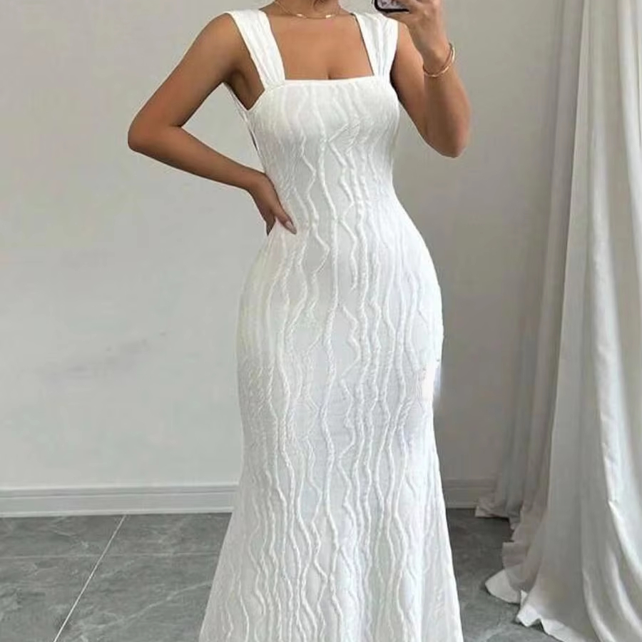Sexy Thin Strap Backless Women White Casual Long Dress Tight Slim Fit  Bodycon Pencil Dress| Alibaba.com