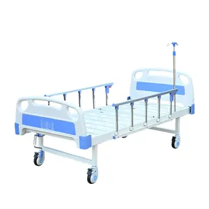 Tek fonksiyonlu 1 krank mobilya hastane ekipmanları hemşirelik manuel tıbbi yatak ev bakımı için