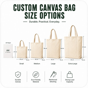 Sacs fourre-tout en toile avec logo personnalisé, réutilisables pour les courses, la plage, vente en gros, plusieurs couleurs et tailles - Product Image 6