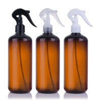 Bouteilles de pulvérisation de brouillard en plastique vides rechargeables 8oz 16oz 500ml 250ml forme ronde avec vaporisateur en plastique Pet