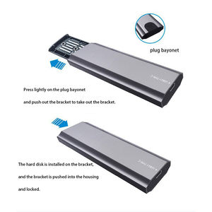 Caja para Disco Duro SSD M2 de Aleación de Aluminio, USB 3.1 Tipo-C, para Ngff/Nvme de Doble Protocolo, Gran Venta - Product Image 4