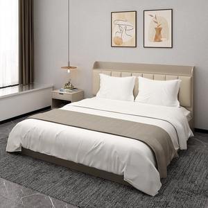 Ensemble de chambre à coucher commercial moderne et économique pour hôtels et appartements – Lit en bois durable et écologique avec têtes de lit rembourrées - Product Image 5