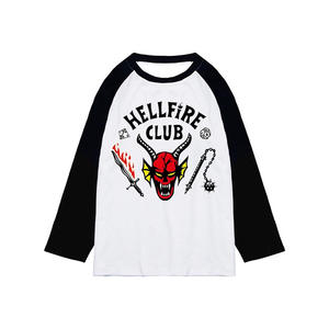 Stranger Things <strong>Hellfire</strong> <strong>Club</strong> Joint <strong>T</strong>-<strong>shirt</strong>-COS Clothes Summer Other Material Short &amp; Long Sleeve Options - Product Image 4