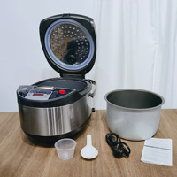 Olla Arrocera Inteligente de Alta Calidad de 6L, Olla Arrocera Eléctrica Multifunción de Gran Capacidad con Recipiente Interior Antiadherente y Temporizador Preestablecido