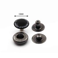 Ashion-Botones de cobre de 15mm, 4 piezas de sujetadores a presión con logotipo personalizado
