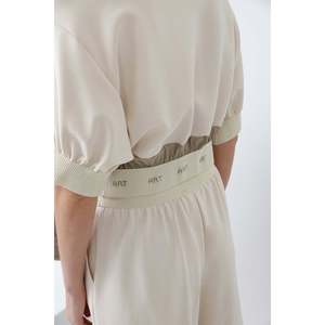 Haut court en tricot pour femme, chemisier élastique décontracté pour tous les jours, beige sable, kaki - Product Image 6