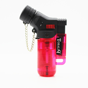 Refillable <b>Windproof</b> Torch <b>Lighter</b> Jet Flame Butane Gas <b>Lighter</b> Transparent Body Portable for Cigarette Cigar BBQ Camping - Product Image 5