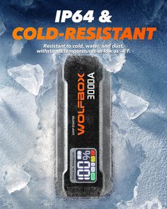WOLFBOX 3000A เครื่องช่วยสตาร์ทรถยนต์แบบพกพา 12V สำหรับรถยนต์และรถบรรทุก พร้อมไฟ LED ชาร์จเร็ว 60W (อะแดปเตอร์ไม่รวมอยู่ในชุด) ความจุ 16000mAh - Product Image 5
