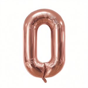 Party Love Foil <b>Balloon</b> Number 0 Rose Gold 80cm Birthday Party <b>Decoration</b> - Product Image 3