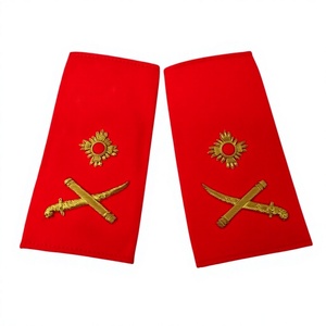 Épaulettes classiques en toile de haute qualité avec logo personnalisé, tissées, à coudre, pour uniforme, motif Captain Ukraine Slide, accessoires de sécurité - Product Image 1
