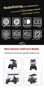 Carrito de Golf Eléctrico de Baja Velocidad Directo de Fábrica, Ligero, con Logotipo y Color Personalizados para Playa, Resort, Club de Golf, Villa - Product Image 4