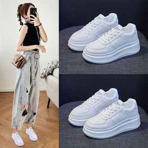 2023 printemps nouvelles petites chaussures blanches femmes à la mode semelle épaisse Matsuke chaussures étudiant respirant et confortable - Product Image 6