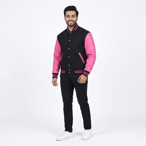 Veste de sport de style universitaire unie, grande taille, pour garçons, nouveau modèle, best-seller, quantité en gros, veste de style universitaire pour hommes, respirante - Product Image 1