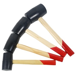 Martillo de goma Mo Xuan con mango de madera y punta roja, herramienta para instalación de azulejos, martillo de albañil duradero - Product Image 5