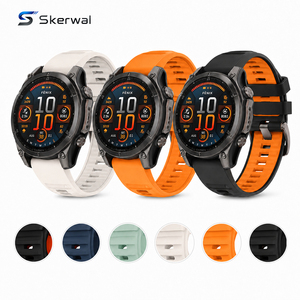 <span class=keywords><strong>Correa</strong></span> de Reloj de Silicona de Doble Color para <span class=keywords><strong>Garmin</strong></span> <span class=keywords><strong>Fenix</strong></span> Descent, <span class=keywords><strong>Correa</strong></span> Deportiva QuickFit con Hebilla de Acero Inoxidable para Entrenamiento al Aire Libre - Product Image 1