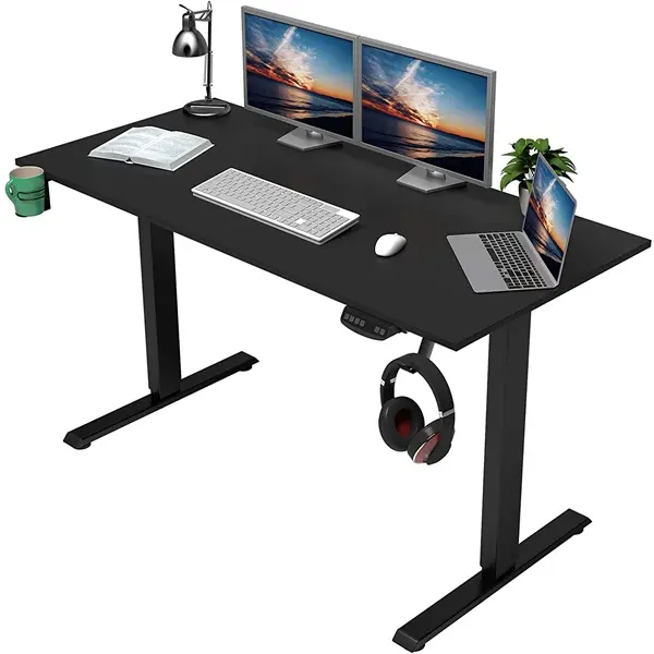 Mesa ajustable con 2 patas, actuador lineal eléctrico para escritorio ajustable, motor único