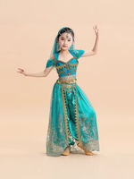 Ensemble de costumes de danse du ventre indienne Bollywood pour enfants en gros – Jupes et pantalons adorables pour filles, tenues de spectacle et de festivals