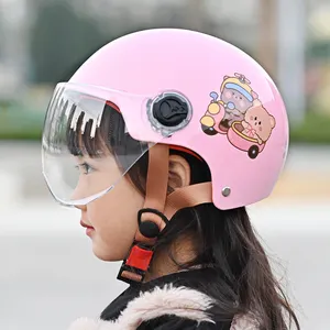 Bán buôn Kid Mũ bảo hiểm Cap bảo vệ cưỡi nửa mặt xe máy Mũ bảo hiểm cho xe tay ga trẻ em của an toàn hat casque Moto Enfant
