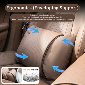 Coussin d'appui-tête et de soutien lombaire pour siège de voiture, accessoires intérieurs automobiles adaptés à Mercedes-Benz, BMW, <span class=keywords><strong>Audi</strong></span> - Product Image 4