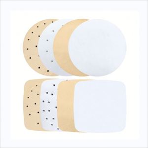 Air Fryer <b>Baking</b> Filter Parchment Steaming Bun Paper Liner 100pcs air Fryer Disposable Paper Liner With Holes for air Fryer - Product Image 1