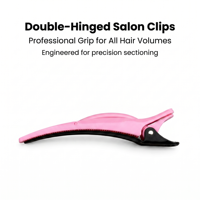 Pince à cheveux professionnelle en plastique avec logo personnalisé, antidérapante, pour salon, pince crocodile pour coiffure