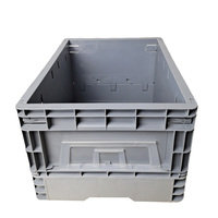 EUO Logistique Boîte Pliable Couvercle Robuste Recyclable Pliable Empilable En Plastique Mobile Caisse Panier Conteneur De Stockage