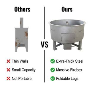 Poêle à biomasse robuste et pliable pour l'extérieur, poêle à <span class=keywords><strong>bois</strong></span> portable pour barbecue, camping, réunions, foyer en acier - Product Image 6