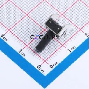 TC-1102N-C-FL-B Tactile Switch Bent Lead Through Hole,6x6mm Switch Single Pole Single Throw Round Button 2.6N Right Angle Insert - Product Image 2
