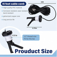 Capteur de débit liquide XK-FS-02 GLX-FLO-RP pour piscine avec câble de 15 pieds, compatible avec les systèmes à sel