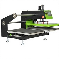 Presse à chaud automatique à double plateau pour transfert par sublimation sur vêtements