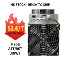 Machine d'extraction Bitcoin M30S+ 84T 86T économique 38W/T – Vente de liquidation – Stock HK
