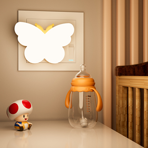 Lampe de nuit LED papillon OEM ODM, matériau ABS écologique, éclairage décoratif d'intérieur, fourniture directe d'usine - Product Image 2