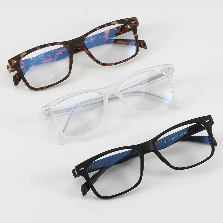 Neues Design Unisex quadratisch flexibel Tr90 modisch Anti-Blaulicht optische Brillenrahmen Blaulicht-blockierbrille