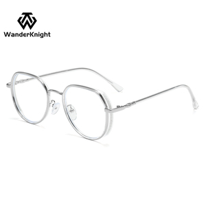 Bán buôn TR90 kết hợp kim loại cảnh tượng khung phụ nữ quang thời trang kính chống ánh sáng màu xanh chặn - Product Image 6