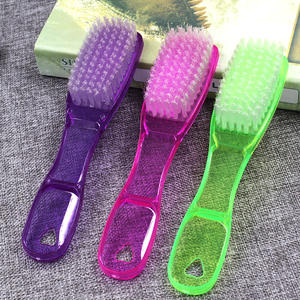 Brosse de nettoyage ménager en gros 19*4cm, transparente et colorée, en plastique, pour chaussures et linge - Product Image 2